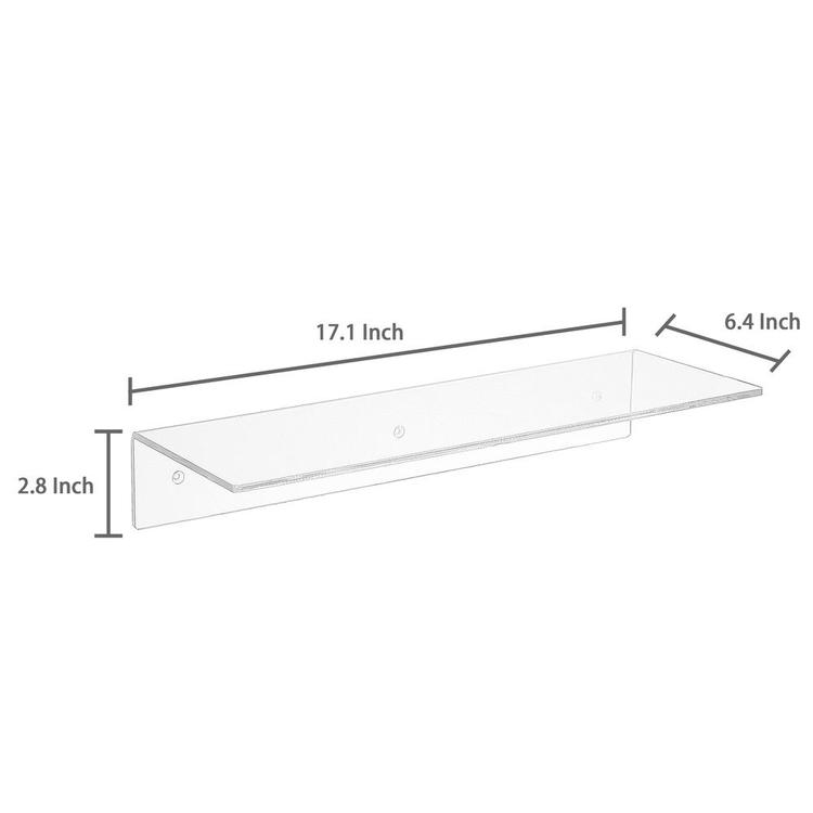17 Inch Wall Mounted Clear Acrylic Modern Display Racks, Set of 3 - MyGift Enterprise LLC