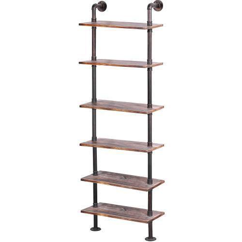 Wall Mounted Industrial Metal Pipe & Rustic Wood Display Shelf - MyGift