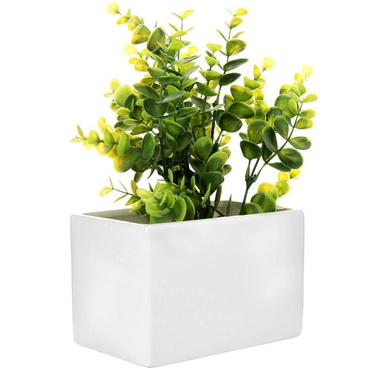 Modern White Ceramic Wall Hanging Succulent & Herb Planter Box, Set of 4 - MyGift Enterprise LLC