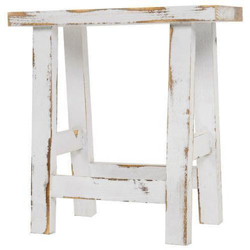 Whitewashed Solid Wood Accent Table/Mini Stool Display Stand - MyGift