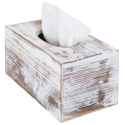 Whitewashed Tissue Box Cover, Rectangular