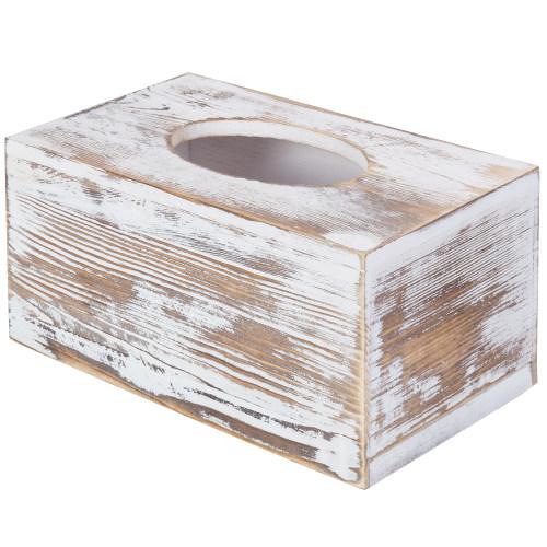 Whitewashed Tissue Box Cover, Rectangular