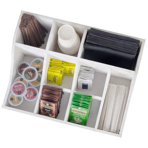 Whitewashed Wood Coffee & Tea Organizer - MyGift