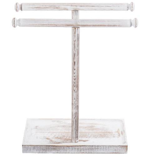 Whitewashed Wood Countertop Hand Towel Stand - MyGift