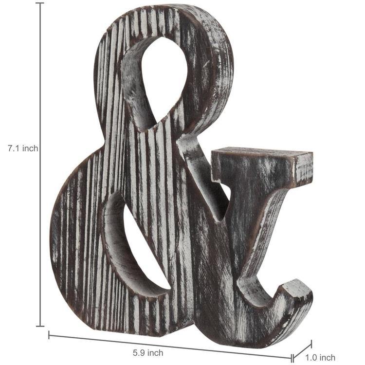 Wood Ampersand Wall Decor / Freestanding Monogram - MyGift