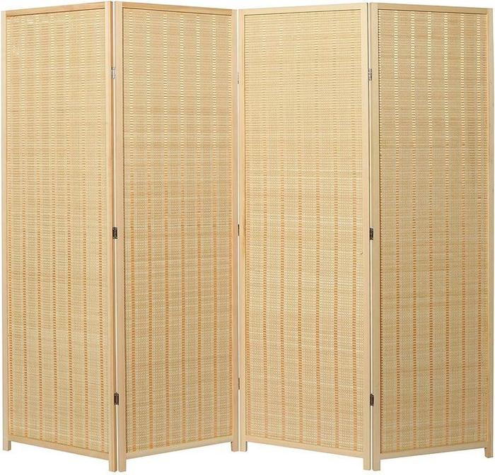 Woven Bamboo 4 Panel Room Divider