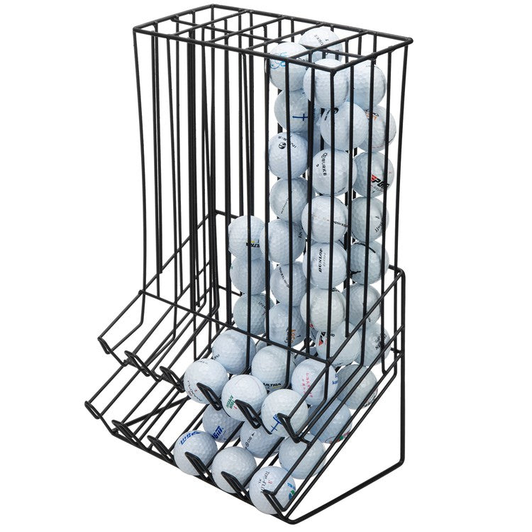 Black Metal Miniature Golf Ball Display Rack (90 Ball Capacity)-MyGift