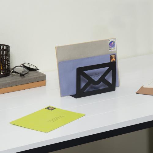 Black Metal Cutout Envelope-Design Mail Holder-MyGift