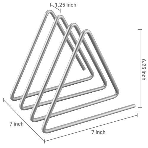Triangular Silver Tone Wire Magazine/Mail/File Sorter, 3 Slots - MyGift