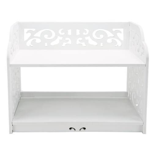 White Cutout Scrollwork Design Desktop Bookshelf - MyGift