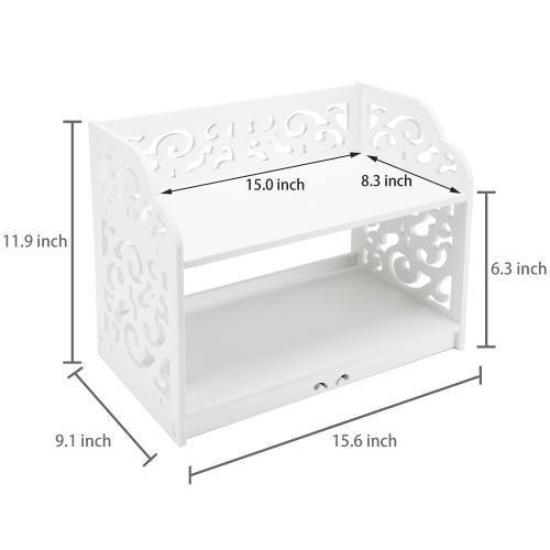 White Cutout Scrollwork Design Desktop Bookshelf - MyGift