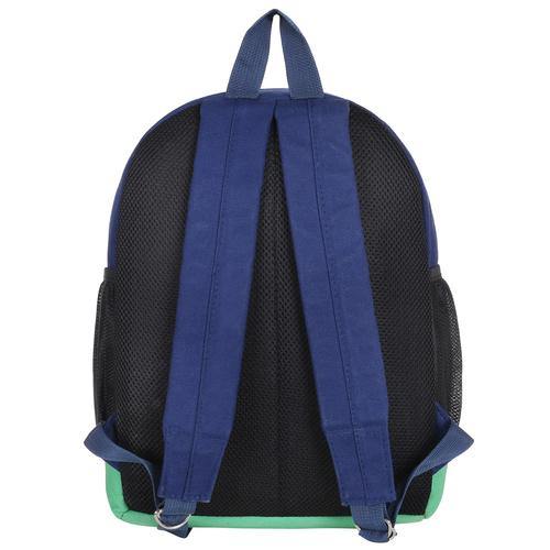 13-Inch Kid's Dinosaur Spike Blue Canvas School Backpack - MyGift