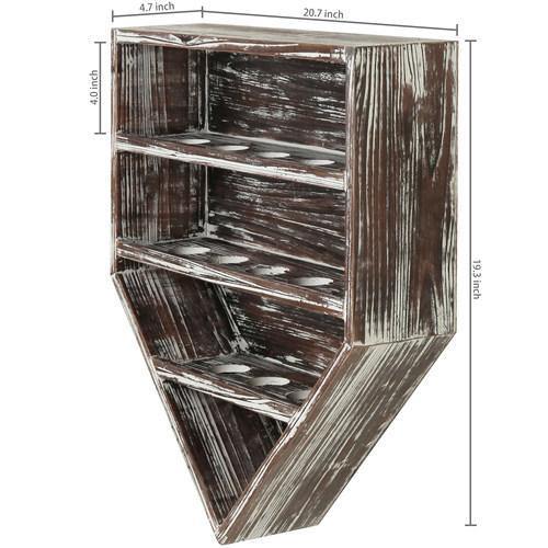 14 Baseball Wall-Mounted Torched Wood Display - MyGift