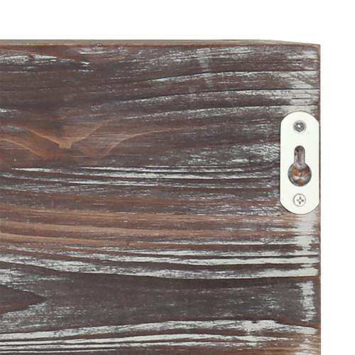 14 Baseball Wall-Mounted Torched Wood Display - MyGift