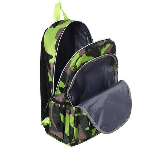 19-Inch Camouflage School Book Bag & Kid’s Sports Backpack, Green - MyGift