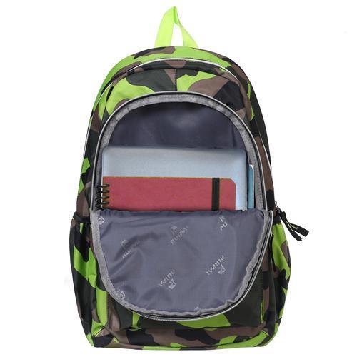 19-Inch Camouflage School Book Bag & Kid’s Sports Backpack, Green - MyGift