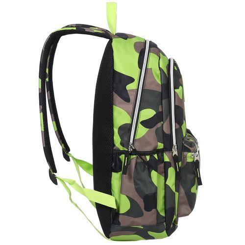 19-Inch Camouflage School Book Bag & Kid’s Sports Backpack, Green - MyGift