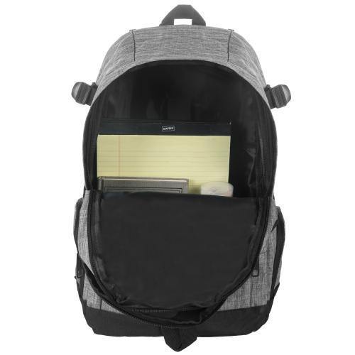 19 Inch Gray Linen Student School Laptop Backpack - MyGift