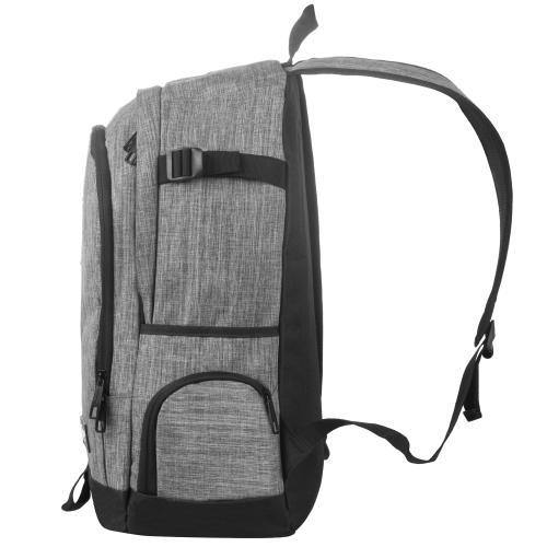 19 Inch Gray Linen Student School Laptop Backpack - MyGift