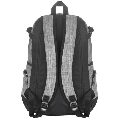 19 Inch Gray Linen Student School Laptop Backpack - MyGift