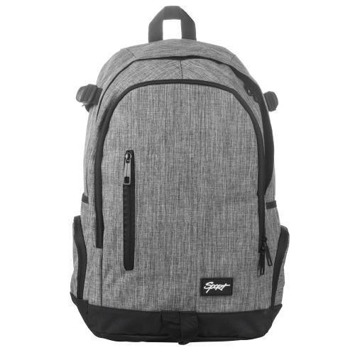 19 Inch Gray Linen Student School Laptop Backpack - MyGift