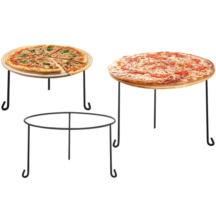 Black Metal Wire Pizza & Dessert Riser, Set of 3-MyGift