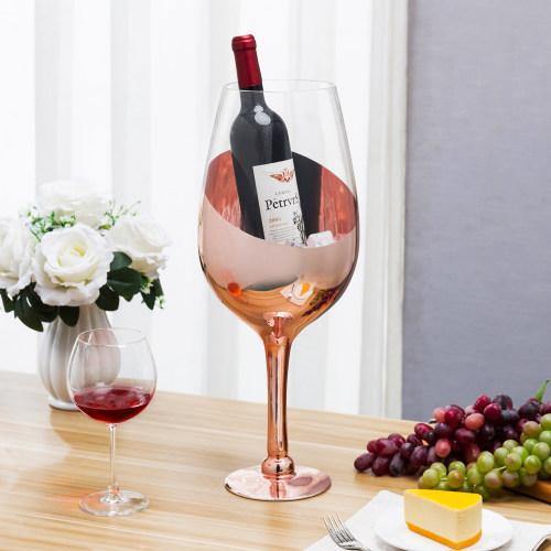 20-inch Giant Copper Tone Wine Glass/Champagne Magnum Chiller - MyGift