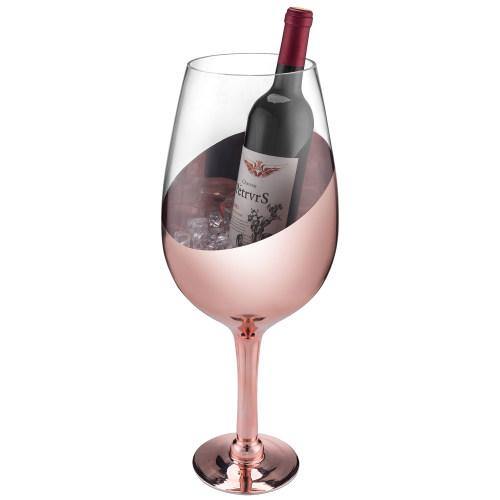 20-inch Giant Copper Tone Wine Glass/Champagne Magnum Chiller - MyGift