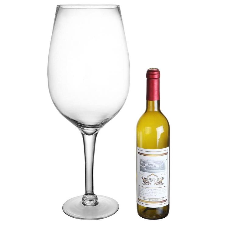 20 Inch Giant Clear Wine Glass Novelty Stemware / Champagne Magnum Chiller - MyGift Enterprise LLC