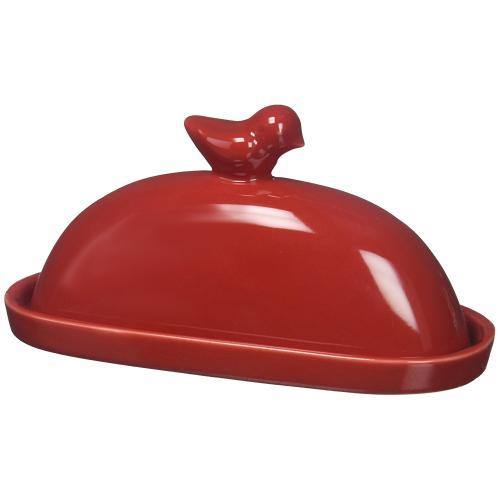 Red Bird Ceramic Butter Dish - MyGift