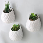 golf ball planter pot large White Ceramic Golfball Design Hanging Mini Planter, Set of 3 – MyGift