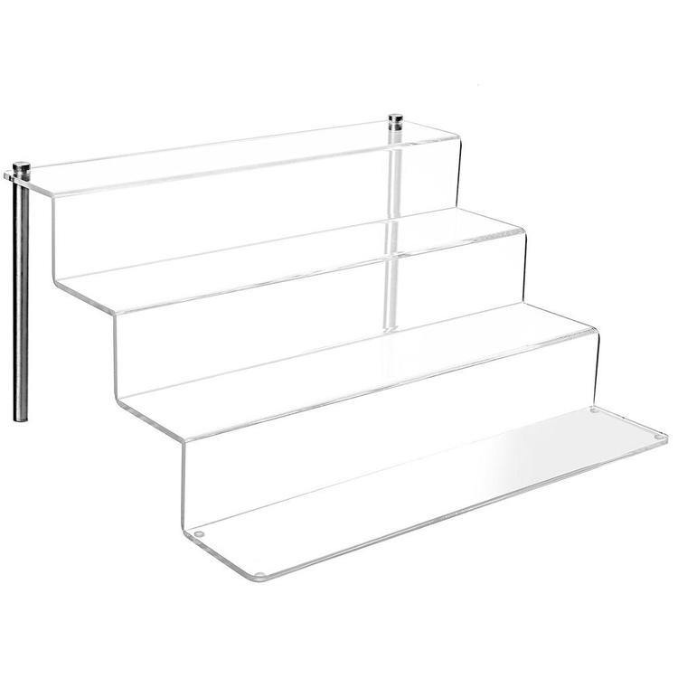 4-Tier Clear Acrylic Shelf & Metal Cupcake Riser Stand - MyGift