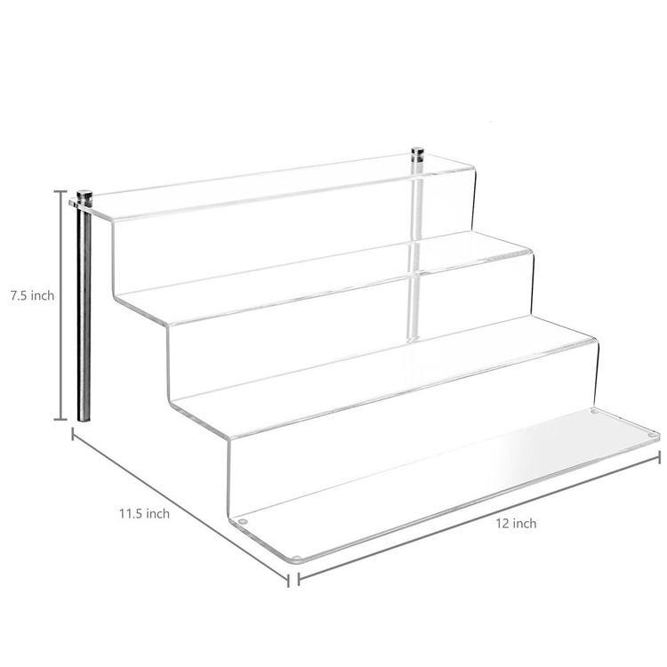 4-Tier Clear Acrylic Shelf & Metal Cupcake Riser Stand - MyGift