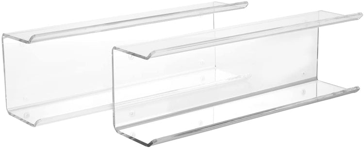 Wall Mounted Clear Acrylic Sunglasses Display Rack with Angled Edge, Home and Retail Hanging Eyewear Organizer-MyGift