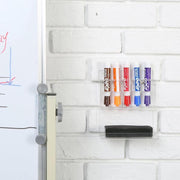 5 Slot Clear Acrylic Wall Mounted Dry Erase Marker and Eraser Holder, Set of 2 - MyGift Enterprise LLC