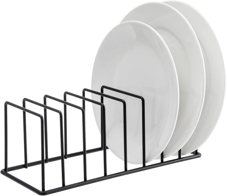 Matte Black Coated Metal Wire Kitchen Dish Drying Rack, Dinner