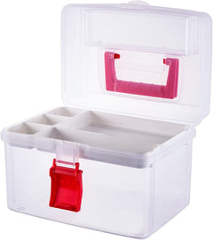 Portable First Aid Container Clear 3 Tiers Plastic Medicine