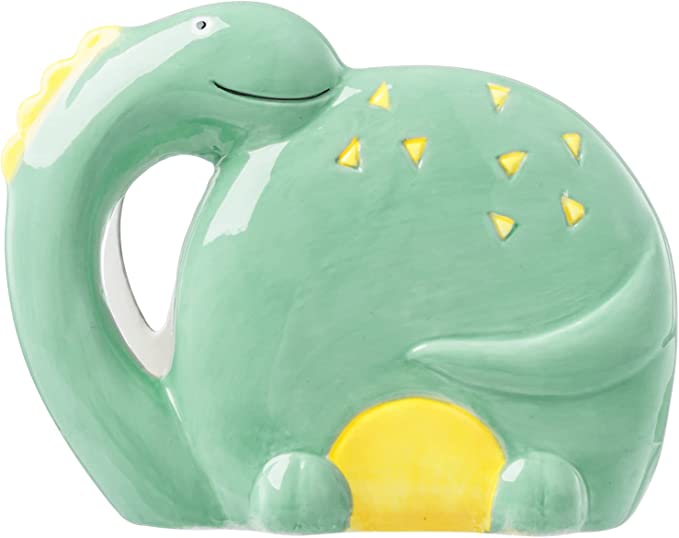 Decorative Paper Napkin Holder, Cute Cartoon Brontosaurus Dinosaur Green Ceramic Napkin Holder-MyGift