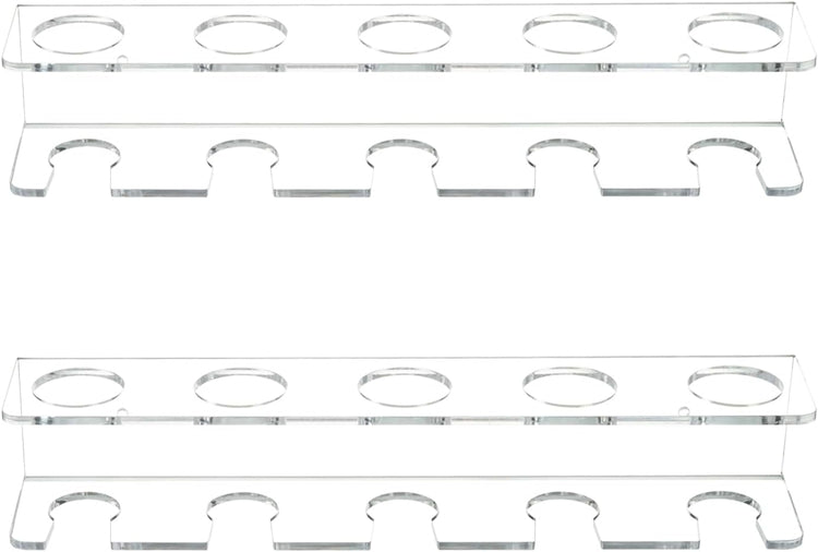 Clear Acrylic Hanging Baseball Bat and Ball Racks, Wall Mounted Display Floating Shelf, Set of 2-MyGift