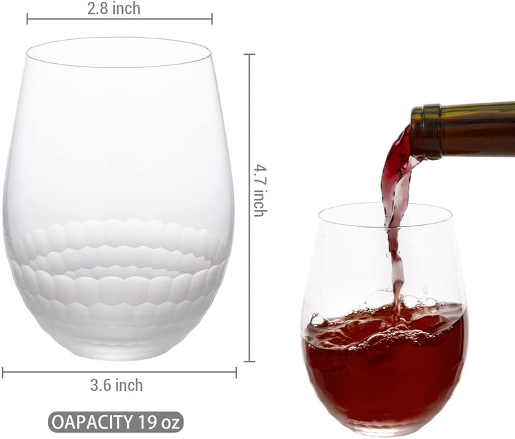 Frosted Stemless Wine Glass