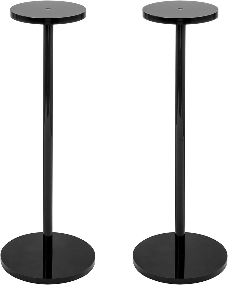 Set of 2, 16-Inch Premium Black Acrylic Hat Stand and Wig Display Racks-MyGift