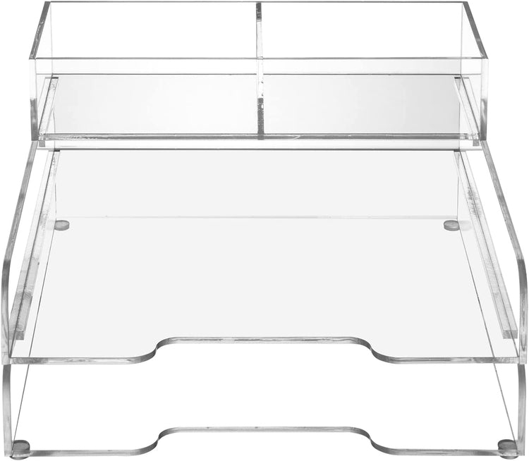 Acrylic Stacking Document Holder, Desktop File Folder Storage, Set of 2-MyGift