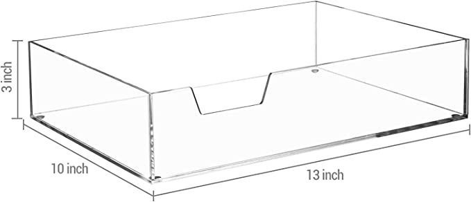 Clear Acrylic Paper File Organizer, Office Desktop Document Storage Tray-MyGift
