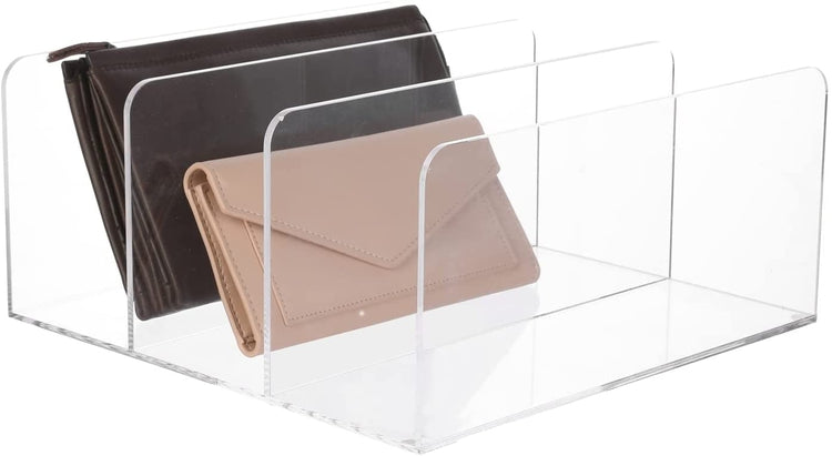 Clear Handbag Storage Organizer for Closet, 3 Packs Acrylic Display Case  for Purse/Handbag, Plastic …See more Clear Handbag Storage Organizer for