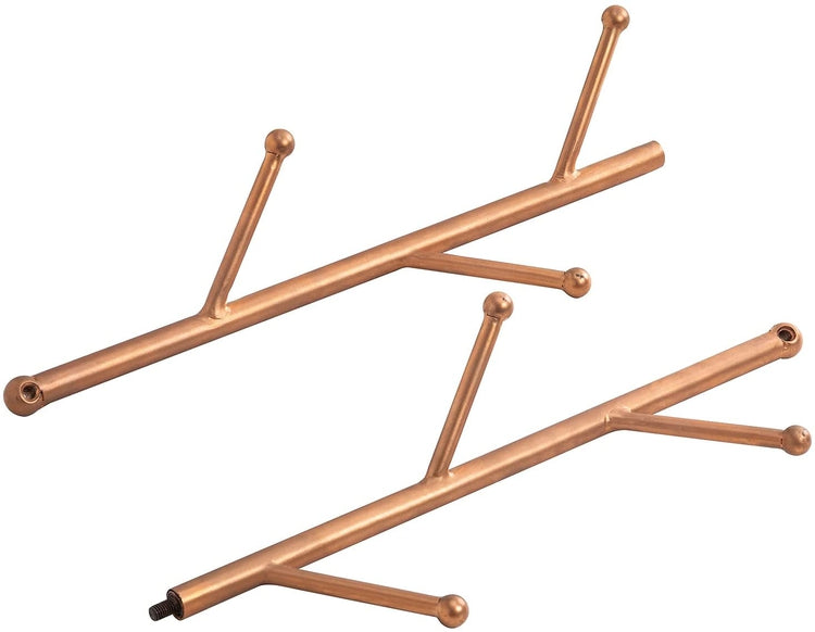6-Hook Copper Tone Metal Branch Style Wall Mounted Vertical Coat Tree Rack-MyGift