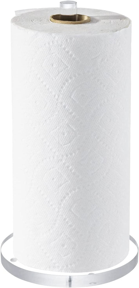 Clear Acrylic Paper Towel Roll Holder Modern Kitchen Paper Dispenser-MyGift