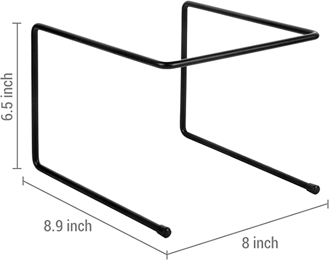 Tabletop Black Metal Pizza Pan Riser Stands, Food Platter Tray Display ...