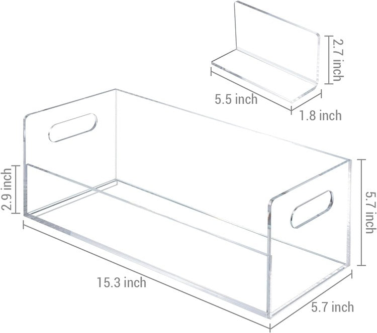 Clear Acrylic Stackable CD Holder Rack with Cutout Carrying Handles, J ...