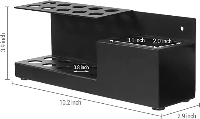 Black Acrylic Wall Mounted Dry Erase Whiteboard Marker Holder Organizer, Modern Dry Erase Marker Holder-MyGift