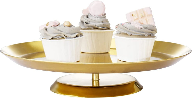 Deluxe Style Brass Plated Metal Rotating Lazy Susan Turntable Display-MyGift